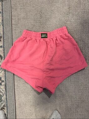 Daily Drills Coral-Pink Athletic Elastic Waist Shorts